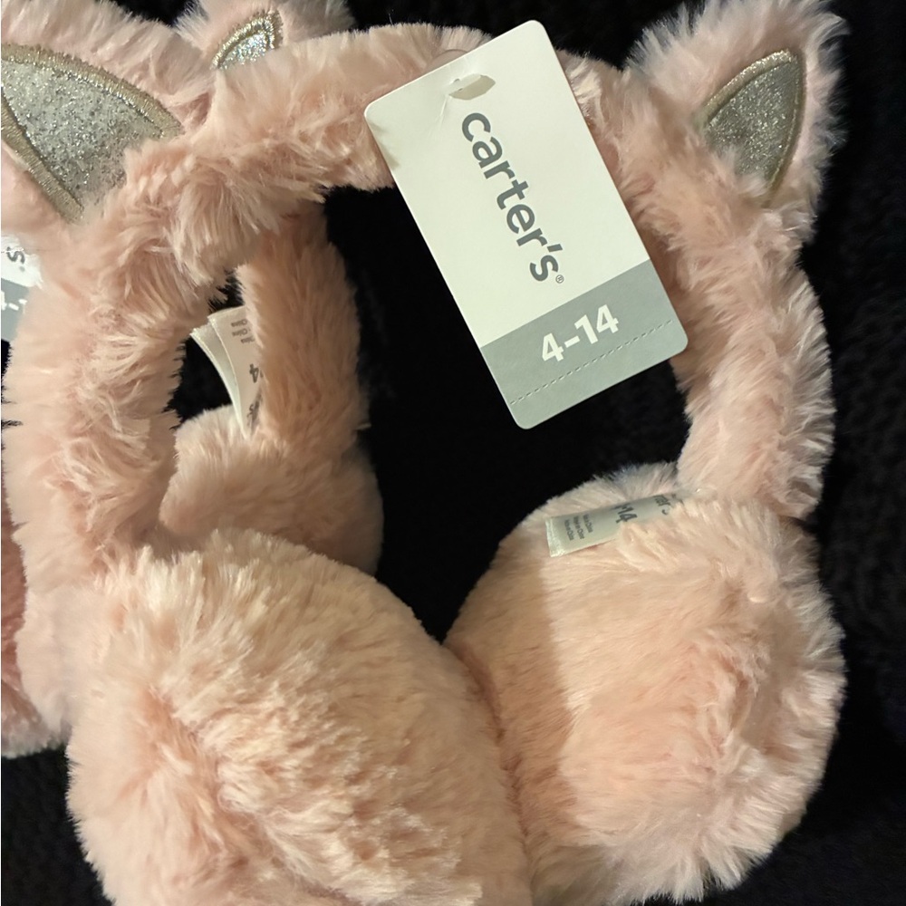 Carter’s cat ear,  pink fuzzy earmufs